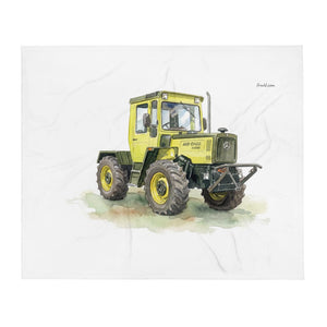 Furrow & Fields Mercedes-Benz MB-trac 1100 Watercolor | Throw Blanket Quality Farmers Merch