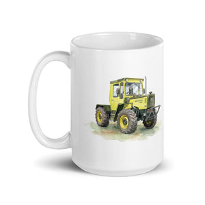 Furrow & Fields Mercedes-Benz MB-trac 1100 Watercolor | White Glossy Mug Quality Farmers Merch