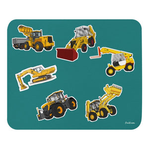 Furrow & Fields Mouse Pad JCB Mouse Pad No. 5 | Coloured Background Quality Farmers Merch