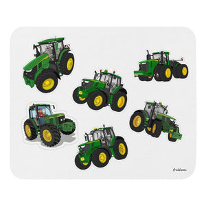 Furrow & Fields Mouse Pad John Deere Mouse Pad | White Background Quality Farmers Merch