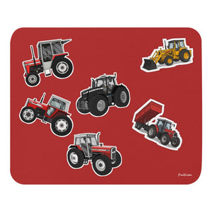Furrow & Fields Mouse Pad Massey Ferguson Mouse Pad No. 2 | Coloured Background Quality Farmers Merch