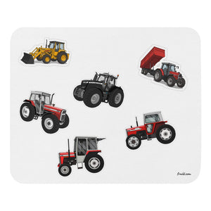 Furrow & Fields Mouse Pad Massey Ferguson Mouse Pad No. 5 | White Background Quality Farmers Merch