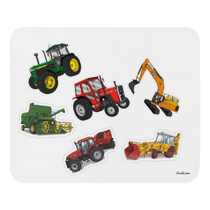Furrow & Fields Mouse Pad Mouse Pad No. 56 | White Background Quality Farmers Merch