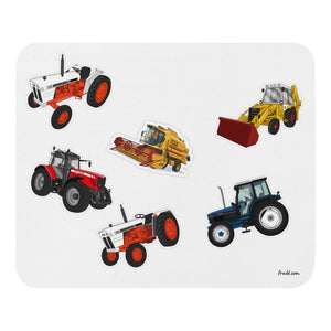 Furrow & Fields Mouse Pad Mouse Pad No. 8 | White Background Quality Farmers Merch