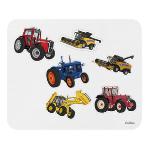 Furrow & Fields Mouse Pad Mouse Pad No. 96 | White Background Quality Farmers Merch