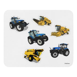 Furrow & Fields Mouse Pad New Holland Mouse Pad No. 2 | White Background Quality Farmers Merch