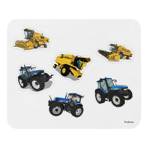 Furrow & Fields Mouse Pad New Holland Mouse Pad No. 3 | White Background Quality Farmers Merch