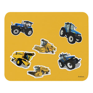 Furrow & Fields Mouse Pad New Holland Mouse Pad No. 4 | Coloured Background Quality Farmers Merch