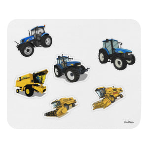 Furrow & Fields Mouse Pad New Holland Mouse Pad No. 4 | White Background Quality Farmers Merch
