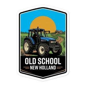 Furrow & Fields New Holland TM 135 OLD SCHOOL NEW HOLLAND Bright | Bubble-free stickers Quality Farmers Merch
