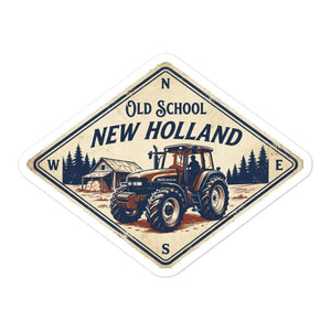 Furrow & Fields New Holland TM 135 OLD SCHOOL NEW HOLLAND Heritage | Bubble-free stickers Quality Farmers Merch