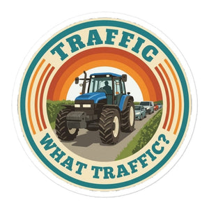 Furrow & Fields New Holland TM 155 TRAFFIC WHAT TRAFFIC? Retro | Bubble-free stickers Quality Farmers Merch