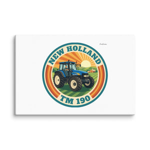 Furrow & Fields New Holland TM 190 Retro Badge | Canvas Quality Farmers Merch