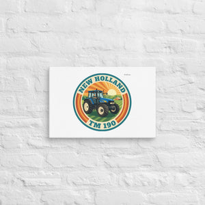 Furrow & Fields New Holland TM 190 Retro Badge | Canvas Quality Farmers Merch