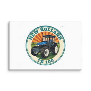 Furrow & Fields New Holland TS 100 Retro Badge | Canvas Quality Farmers Merch