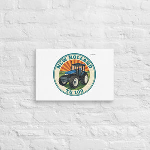 Furrow & Fields New Holland TS 100 Retro Badge | Canvas Quality Farmers Merch