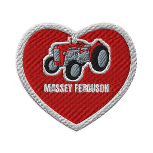 Furrow & Fields Patch I Love Massey Ferguson 35X Heart | Embroidered Patch Quality Farmers Merch
