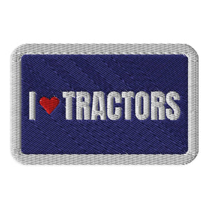 Furrow & Fields Patch I Love Tractors | Embroidered Patch Quality Farmers Merch