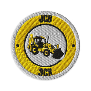 Furrow & Fields Patch JCB 3CX Badge | Embroidered Patch Quality Farmers Merch