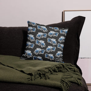Furrow & Fields Pillow Case Ford 7600 Pillow Case – Charcoal Quality Farmers Merch