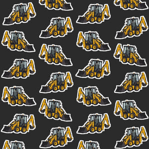 Furrow & Fields Pillow Case JCB 1CX Pillow Case – Charcoal Quality Farmers Merch