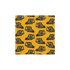 Furrow & Fields Pillow Case JCB 1CX Pillow Case – Yellow Quality Farmers Merch