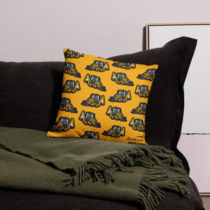 Furrow & Fields Pillow Case JCB 1CX Pillow Case – Yellow Quality Farmers Merch