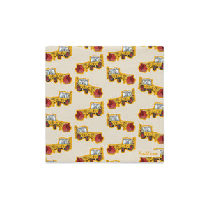 Furrow & Fields Pillow Case JCB 3C II Pillow Case – Cream Quality Farmers Merch