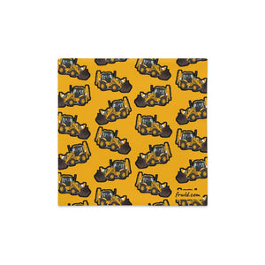 Furrow & Fields Pillow Case JCB 3CX Sitemaster Plus Pillow Case – Yellow Quality Farmers Merch