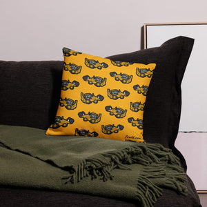 Furrow & Fields Pillow Case JCB 3CX Sitemaster SRS Pillow Case – Yellow Quality Farmers Merch