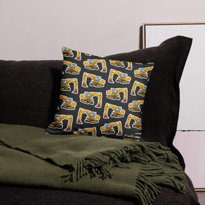 Furrow & Fields Pillow Case JCB 804 Pillow Case – Charcoal Quality Farmers Merch