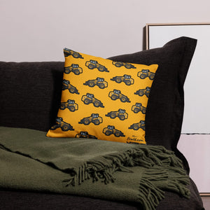 Furrow & Fields Pillow Case JCB TM420 Pillow Case – Yellow Quality Farmers Merch