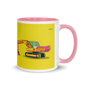 Furrow & Fields Pink / 11 oz JCB 806 Pop Art | Mug with Color Inside Quality Farmers Merch