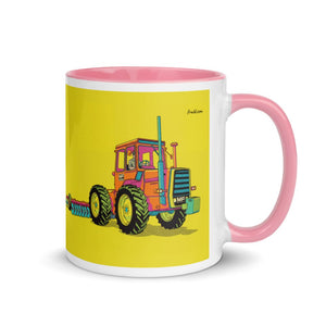 Furrow & Fields Pink / 11 oz Massey Ferguson 1200 Pop Art | Mug with Color Inside Quality Farmers Merch