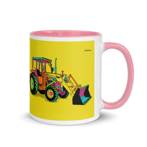 Furrow & Fields Pink / 11 oz Massey Ferguson 50E Pop Art | Mug with Color Inside Quality Farmers Merch