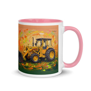 Furrow & Fields Pink / 11 oz Massey Ferguson 50E Splash Art | Mug with Color Inside Quality Farmers Merch