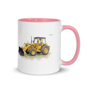 Furrow & Fields Pink / 11 oz Massey Ferguson 50E Watercolor | Mug with Color Inside Quality Farmers Merch