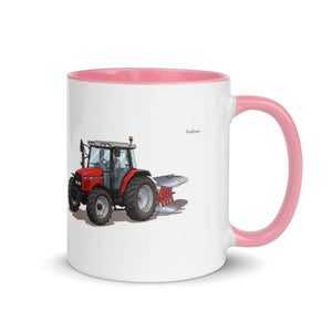 Furrow & Fields Pink / 11 oz Massey Ferguson 6255 | Mug with Color Inside Quality Farmers Merch
