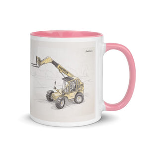 Furrow & Fields Pink / 11 oz Sanderson 726 Teleporter Pencil Sketch | Mug with Color Inside Quality Farmers Merch