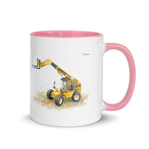 Furrow & Fields Pink / 11 oz Sanderson 726 Teleporter Watercolor | Mug with Color Inside Quality Farmers Merch