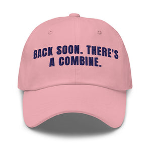 Furrow & Fields Pink Back Soon. There's a Combine. | Classic Dad Hat Quality Farmers Merch