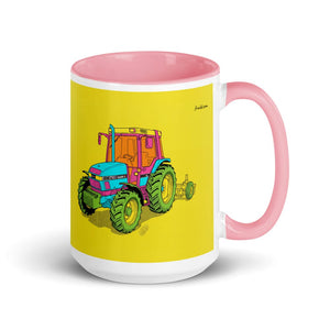 Furrow & Fields Pink Case IH 4240 XL Pro Pop Art | 15 oz Mug with Color Inside Quality Farmers Merch