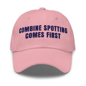 Furrow & Fields Pink Combine Spotting Comes First | Classic Dad Hat Quality Farmers Merch