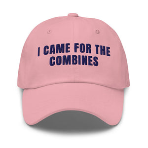 Furrow & Fields Pink I Came for the Combines | Classic Dad Hat Quality Farmers Merch