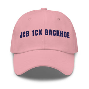 Furrow & Fields Pink JCB 1CX Backhoe | Classic Dad Hat Quality Farmers Merch