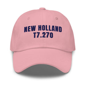Furrow & Fields Pink New Holland T7.270 | Classic Dad Hat Quality Farmers Merch