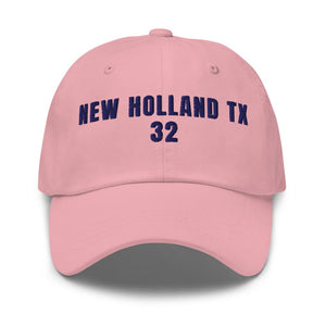 Furrow & Fields Pink New Holland TX 32 | Classic Dad Hat Quality Farmers Merch