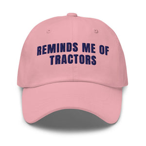 Furrow & Fields Pink Reminds Me of Tractors | Classic Dad Hat Quality Farmers Merch
