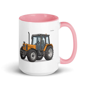 Furrow & Fields Pink Renault 106-54 TL Illustration | 15 oz Mug with Color Inside Quality Farmers Merch