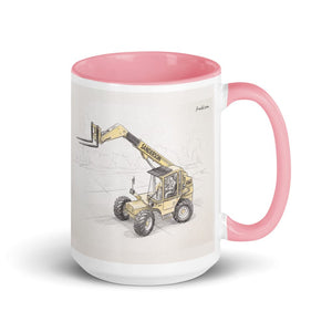Furrow & Fields Pink Sanderson 726 Teleporter Pencil Sketch | 15 oz Mug with Color Inside Quality Farmers Merch
